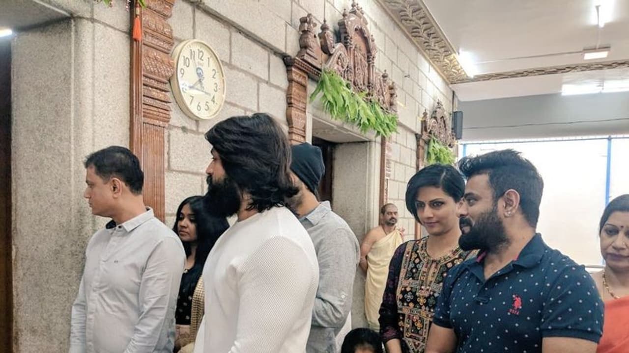 KGF Chapter 2: Yash, Srinidhi Shetty attend launch ceremony at Bengaluru temple