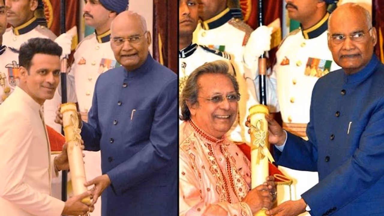 President confers Padma awards to Manoj Bajpayee, Swapan Chaudhuri
