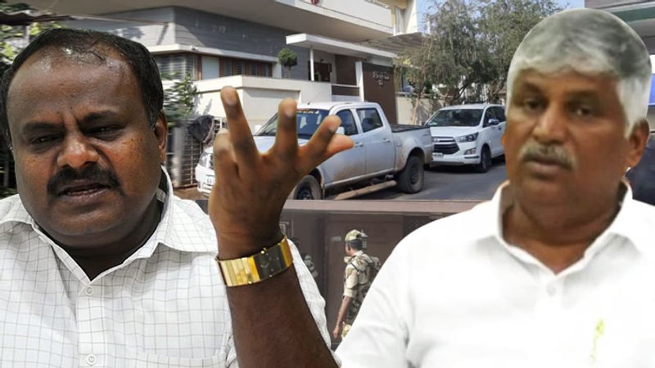 I T raid on Karnataka minister's house after Kumaraswamy's warning