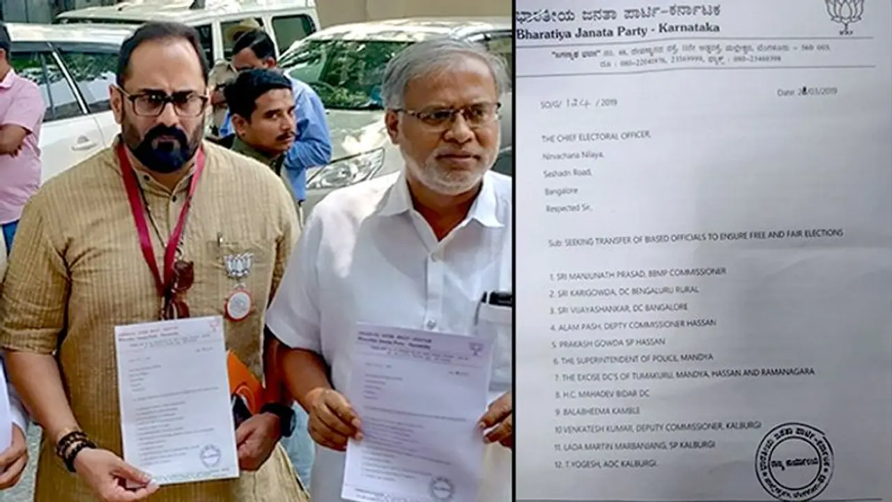 Rajeev Chandrasekhar, Suresh Kumar complain against 'biased' Karnataka govt to election officer