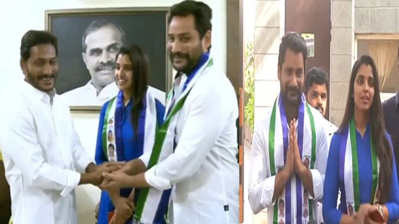 వైసీపీలో చేరిన యాంకర్ శ్యామల దంపతులు వైసీపీలో చేరిన యాంకర్ శ్యామల దంపతులు