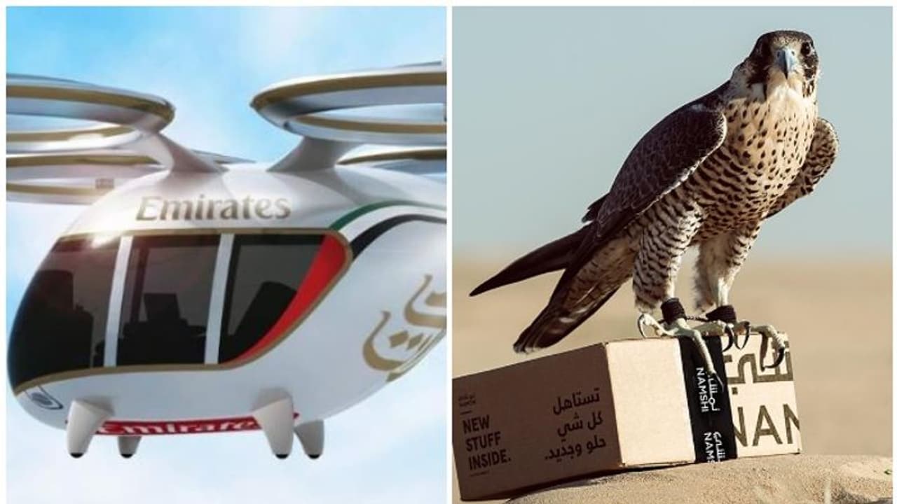 യാത്ര ചെയ്യാന് ഡ്രൈവറില്ലാത്ത ഡ്രോണ്, പാര്സല് എത്തിക്കാന് പരുന്ത്; യുഎഇയിലെ കമ്പനികള് ഉപഭോക്താക്കളെ ഫൂളാക്കിയത് ഇങ്ങനെ യാത്ര ചെയ്യാന് ഡ്രൈവറില്ലാത്ത ഡ്രോണ്, പാര്സല് എത്തിക്കാന് പരുന്ത്; യുഎഇയിലെ കമ്പനികള് ഉപഭോക്താക്കളെ ഫൂളാക്കിയത് ഇങ്ങനെ