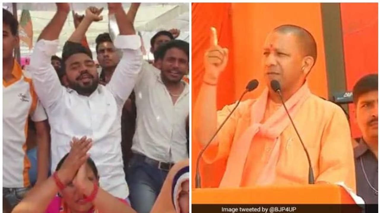 ദാദ്രി കൊലപാതക കേസിലെ പ്രതി യോഗിയുടെ റാലിയില് മുന്നിരയില് ദാദ്രി കൊലപാതക കേസിലെ പ്രതി യോഗിയുടെ റാലിയില് മുന്നിരയില്