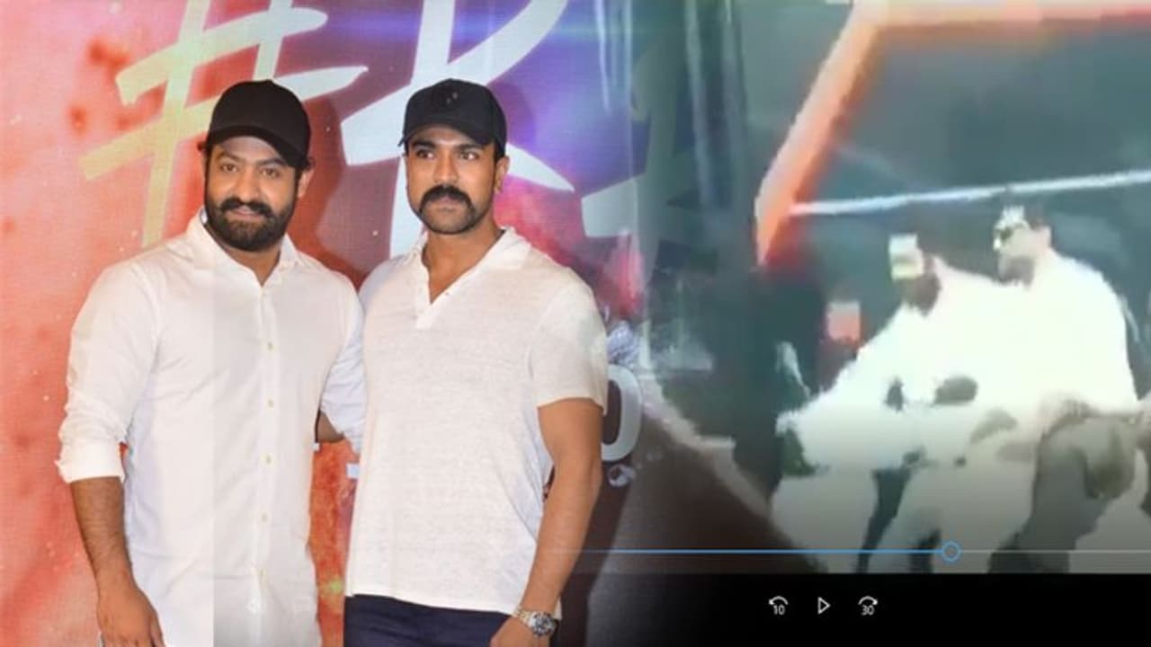 RRR వీడియో: తారక్ చరణ్ స్కూటీ రైడ్ RRR వీడియో: తారక్ చరణ్ స్కూటీ రైడ్