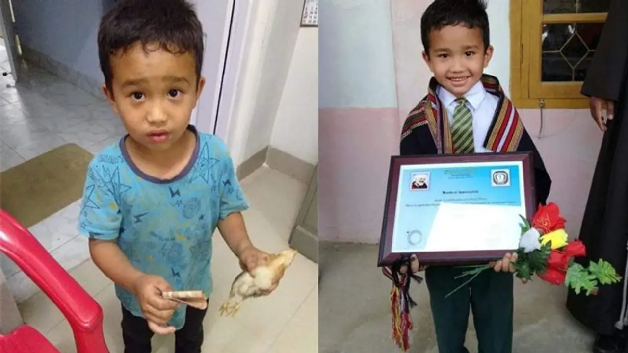 കോഴിക്കുഞ്ഞുമായി ആശുപത്രിയിലെത്തിയ മിസോറാം ബാലനെ അഭിനന്ദിച്ച് സ്കൂളും കോഴിക്കുഞ്ഞുമായി ആശുപത്രിയിലെത്തിയ മിസോറാം ബാലനെ അഭിനന്ദിച്ച് സ്കൂളും