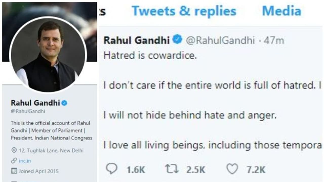 താൽക്കാലിക ശത്രുത കൊണ്ട് അന്ധരായവരേയും സ്നേഹിക്കുമെന്ന് രാഹുൽ ഗാന്ധി താൽക്കാലിക ശത്രുത കൊണ്ട് അന്ധരായവരേയും സ്നേഹിക്കുമെന്ന് രാഹുൽ ഗാന്ധി