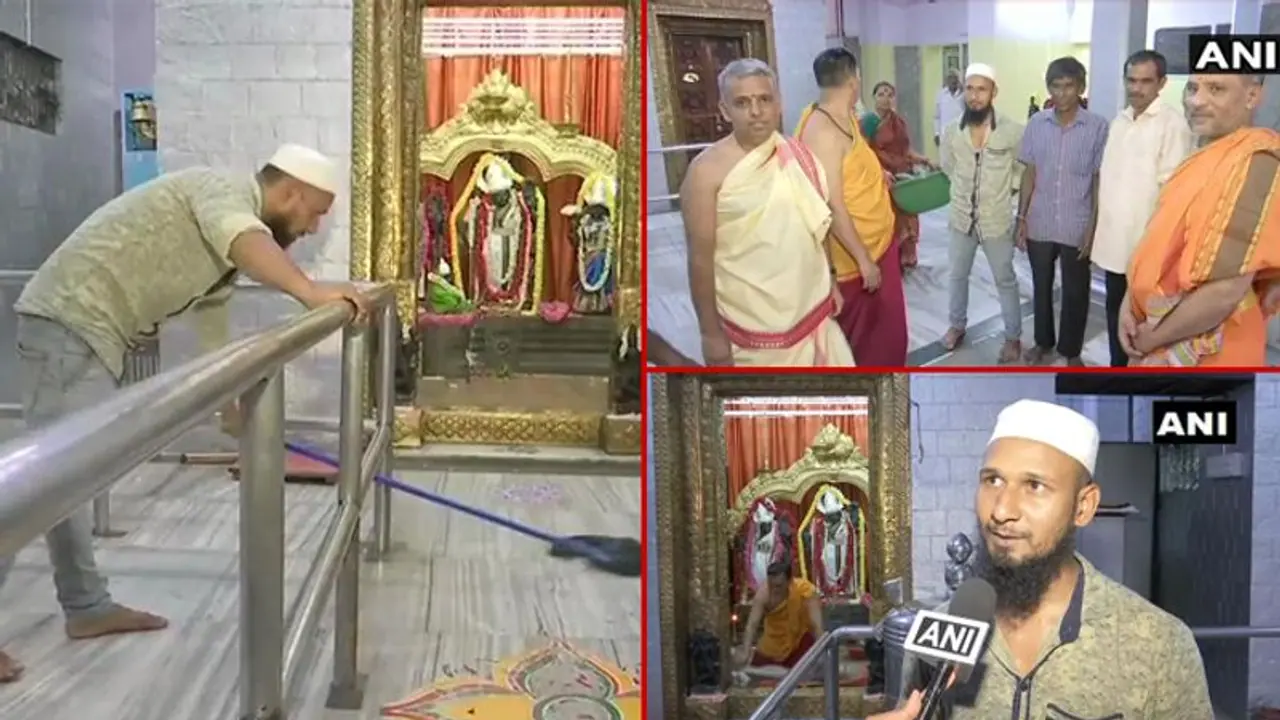 ರಾಮ ಮಂದಿರ ಸ್ವಚ್ಛತೆಯೇ ಬೆಂಗಳೂರಿನ ಸದ್ದಾಂ ಹುಸೈನ್ ಕಾಯಕ!