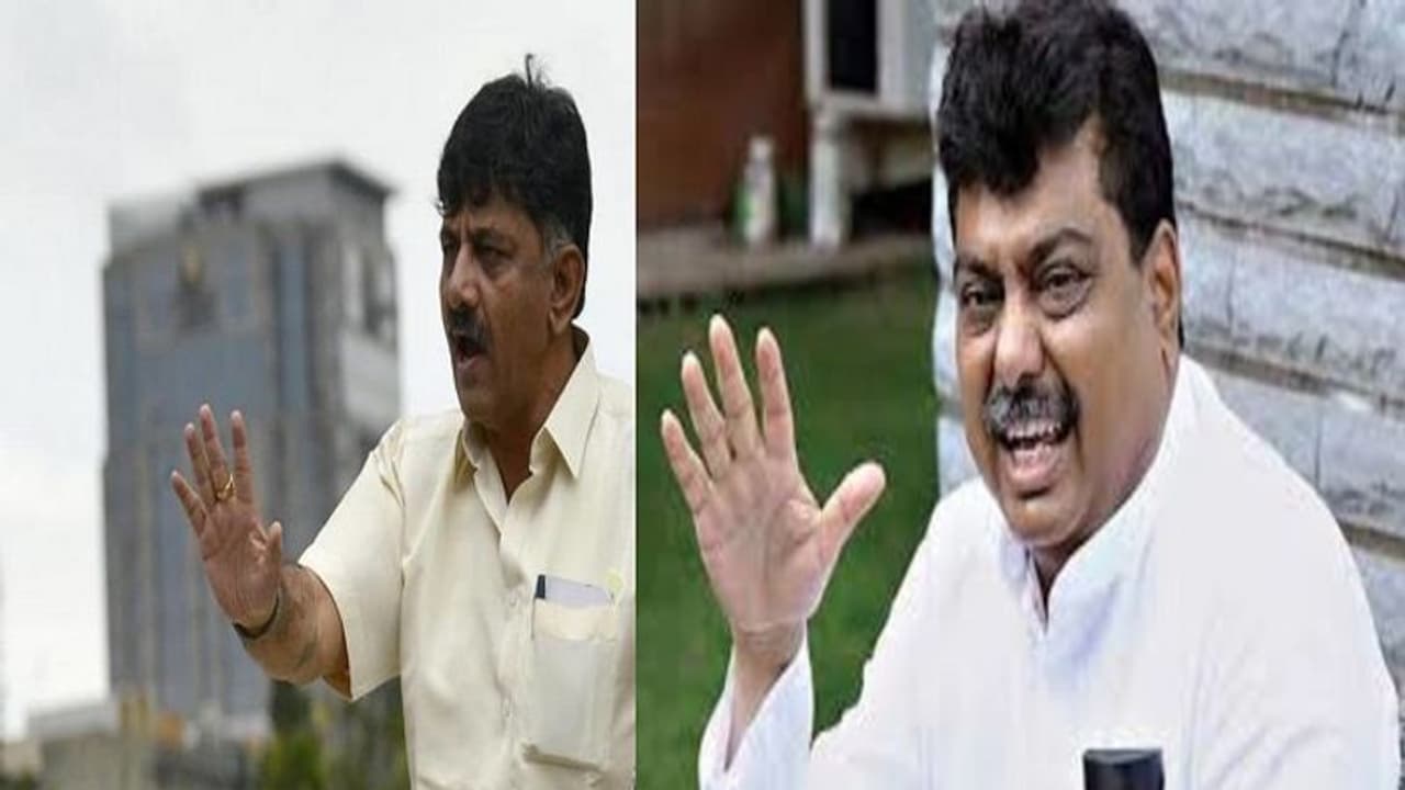 ‘ಡಿಕೆಶಿ ಎಂ.ಬಿ. ಪಾಟೀಲ್ ಬೀದಿ ಕುಡುಕರ ರೀತಿ ಕಿತ್ತಾಡ್ತಿದ್ದಾರೆ’ ‘ಡಿಕೆಶಿ ಎಂ.ಬಿ. ಪಾಟೀಲ್ ಬೀದಿ ಕುಡುಕರ ರೀತಿ ಕಿತ್ತಾಡ್ತಿದ್ದಾರೆ’