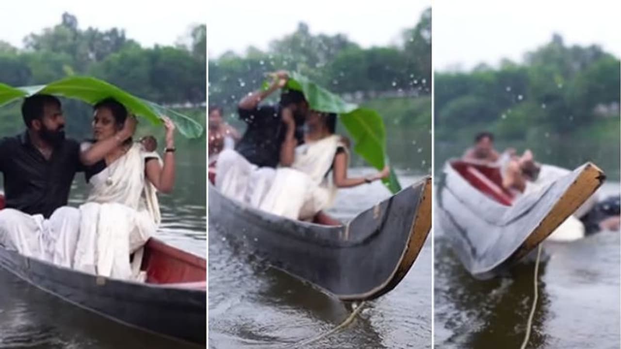 ಮದುವೆ ಫೊಟೊ ಶೂಟ್ ವೇಳೆ ನದಿಗೆ ಬಿದ್ದ ಜೋಡಿ : ವಿಡಿಯೋ ವೈರಲ್! ಮದುವೆ ಫೊಟೊ ಶೂಟ್ ವೇಳೆ ನದಿಗೆ ಬಿದ್ದ ಜೋಡಿ : ವಿಡಿಯೋ ವೈರಲ್!