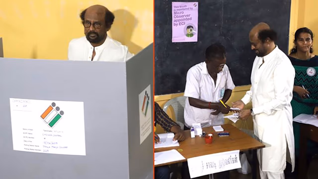 Rajinikanth, K Palaniswami among early voters for Lok Sabha in Tamil Nadu