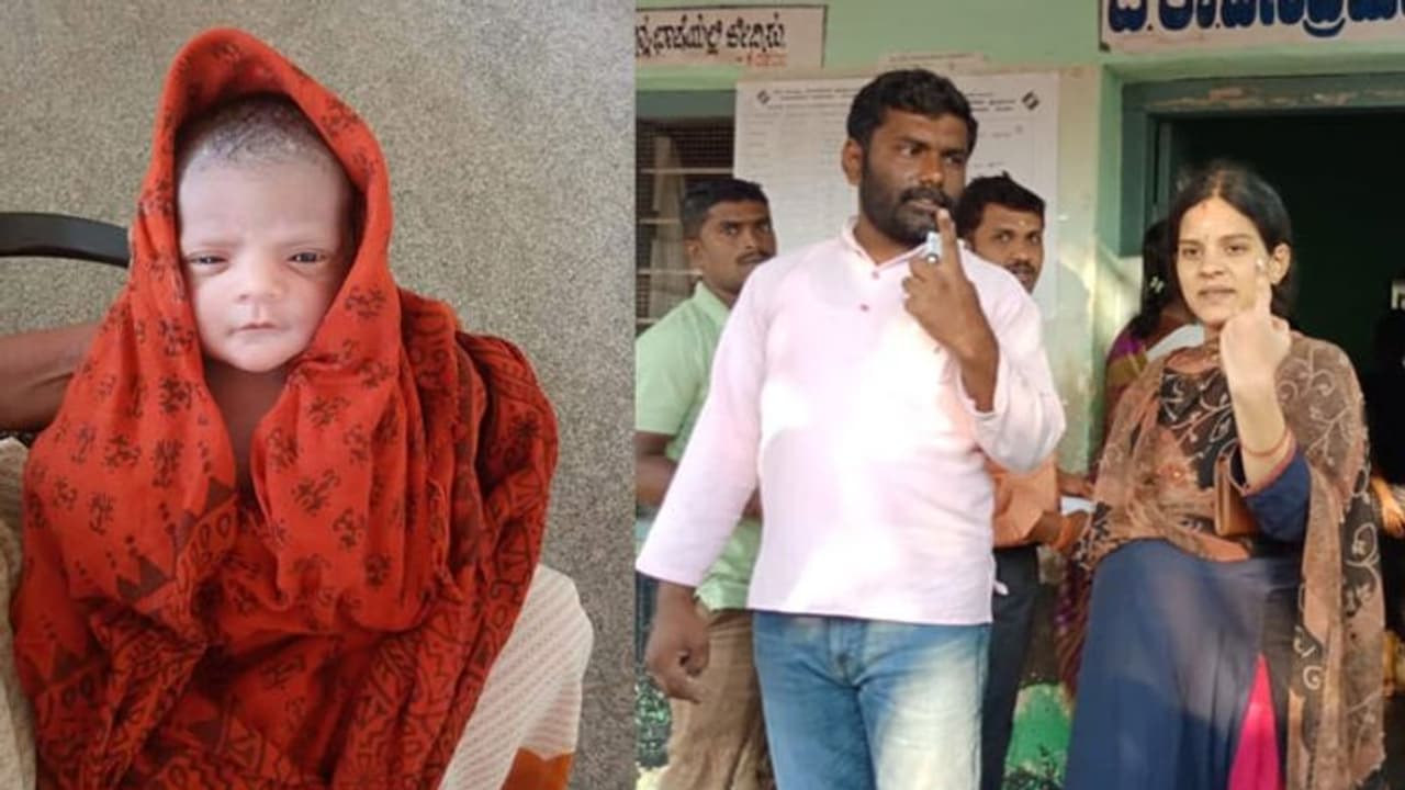 ಮತದಾನ ಮಾಡಿ ಹೆಣ್ಣು ಮಗುವಿಗೆ ಜನ್ಮ ನೀಡಿದ ತಾ.ಪಂ ಸದಸ್ಯೆ ಮತದಾನ ಮಾಡಿ ಹೆಣ್ಣು ಮಗುವಿಗೆ ಜನ್ಮ ನೀಡಿದ ತಾ.ಪಂ ಸದಸ್ಯೆ