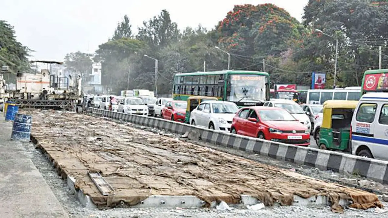 BBMP begins white topping work on 15 roads in Bengaluru BBMP begins white topping work on 15 roads in Bengaluru