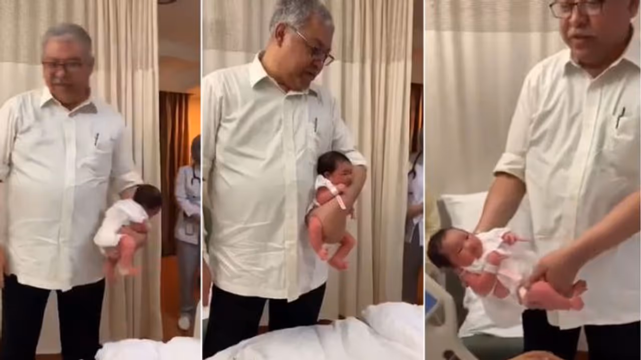 പിഞ്ചുകുഞ്ഞിനെ കയ്യിലിട്ട് അമ്മാനമാടി ഡോക്ടര്; കണ്ണുതള്ളി സോഷ്യല് മീഡിയ പിഞ്ചുകുഞ്ഞിനെ കയ്യിലിട്ട് അമ്മാനമാടി ഡോക്ടര്; കണ്ണുതള്ളി സോഷ്യല് മീഡിയ