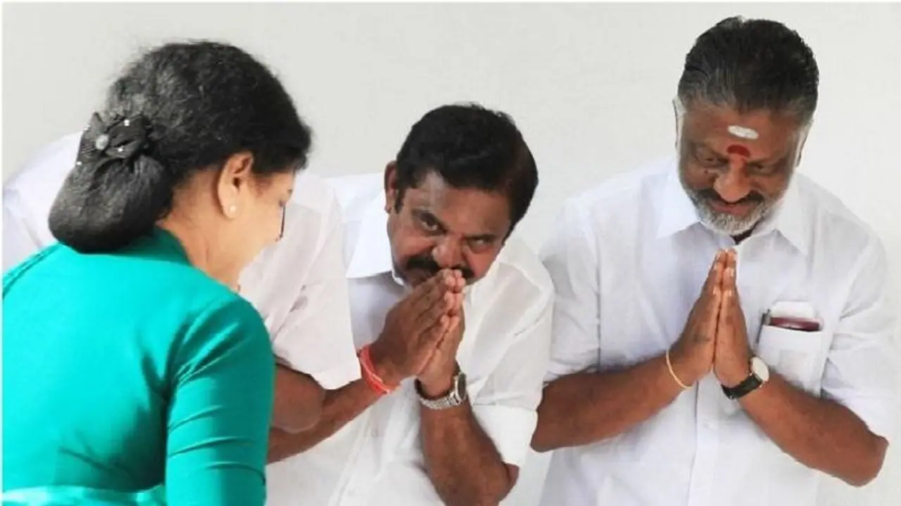 தலைமையேற்கும் சசிகலா.. கடுப்பில் எடப்பாடி.. இந்த 2 மணிகள் தான் காரணம்.. போட்டு உடைக்கும் புகழேந்தி !! தலைமையேற்கும் சசிகலா.. கடுப்பில் எடப்பாடி.. இந்த 2 மணிகள் தான் காரணம்.. போட்டு உடைக்கும் புகழேந்தி !!