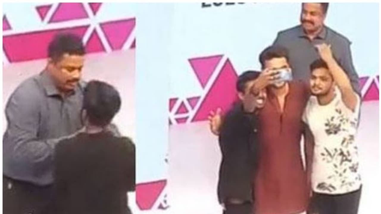 സംഘാടകര് തടഞ്ഞു; പക്ഷേ ആരാധകരെ ചേര്ത്തുനിര്ത്തി സെല്ഫിയെടുത്ത് ടൊവിനോ സംഘാടകര് തടഞ്ഞു; പക്ഷേ ആരാധകരെ ചേര്ത്തുനിര്ത്തി സെല്ഫിയെടുത്ത് ടൊവിനോ