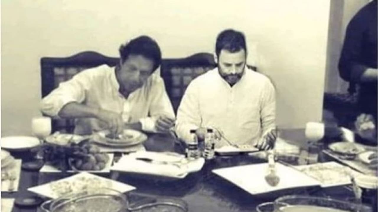 ವೈರಲ್ ಚೆಕ್: ಇಮ್ರಾನ್ ಖಾನ್ ಜೊತೆ ಕುಳಿತು ಬಿರಿಯಾನಿ ತಿಂದ್ರಾ ರಾಹುಲ್ ಗಾಂಧಿ?