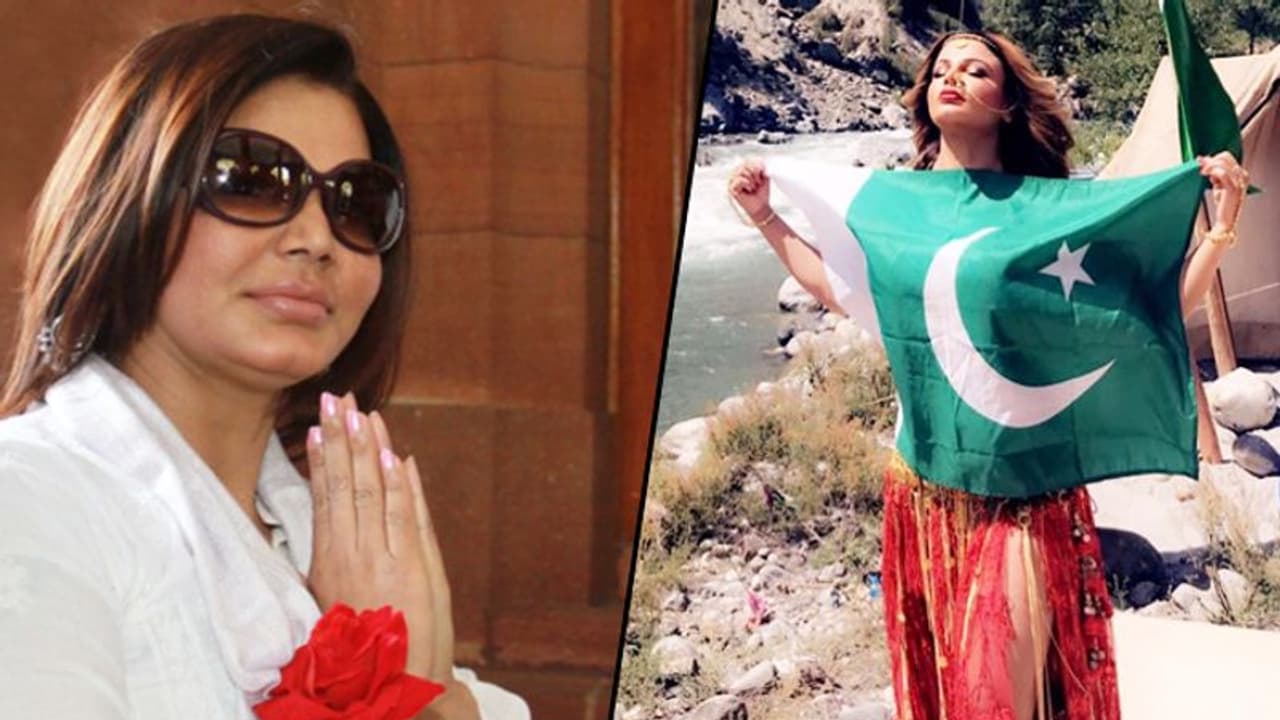 Rakhi Sawant poses with Pakistan flag; gets trolled