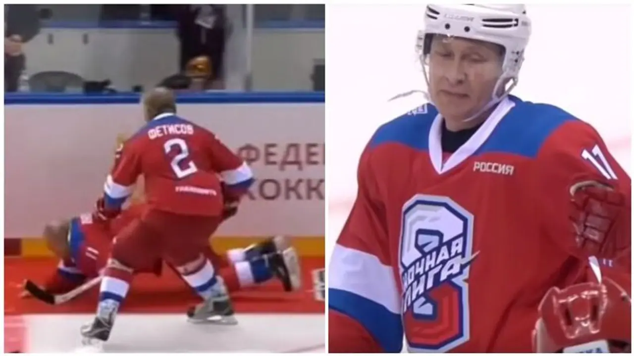 ഹോക്കി കളത്തില് മറിഞ്ഞുവീണ് പുടിന് ഹോക്കി കളത്തില് മറിഞ്ഞുവീണ് പുടിന്