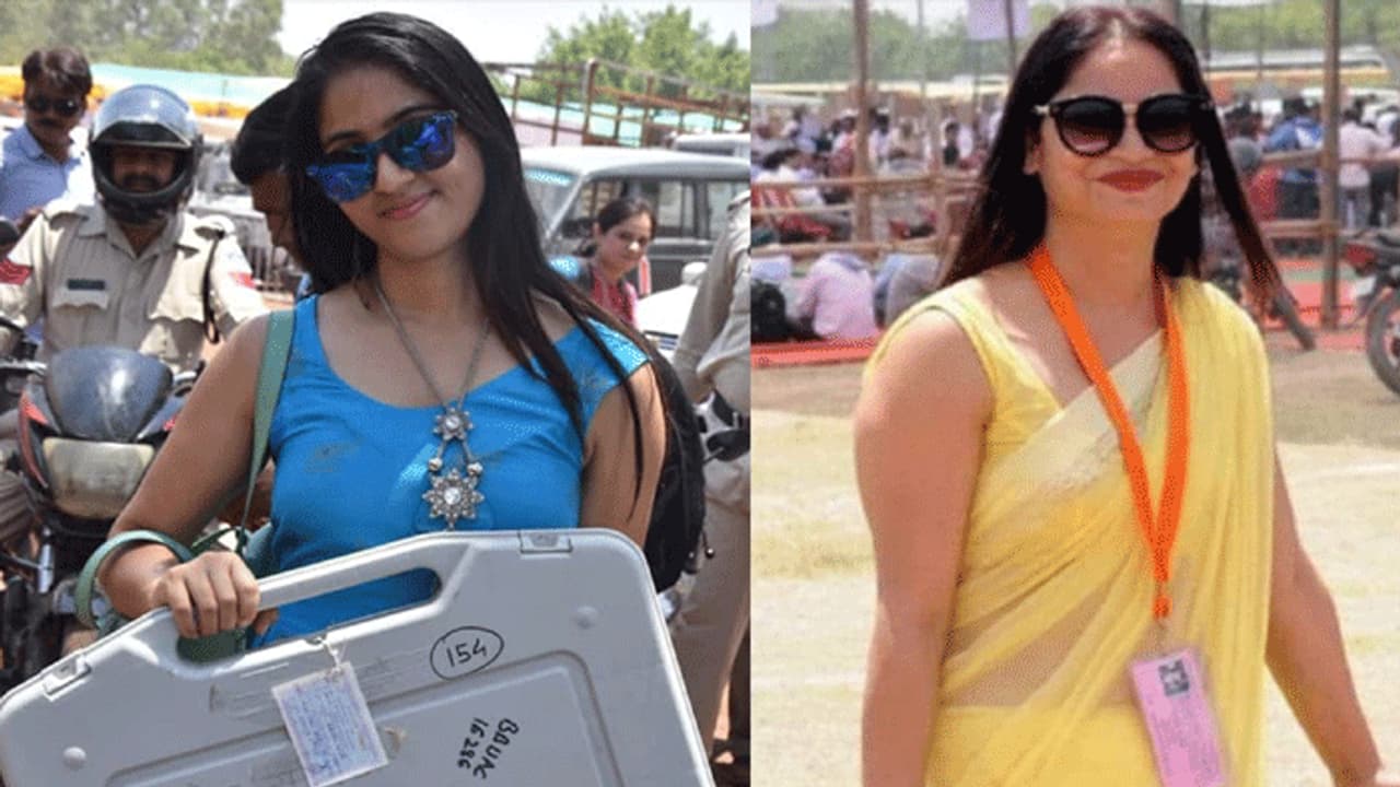 మోడల్ రేంజ్ లో... రచ్చచేసిన ఎన్నికల అధికారిణి మోడల్ రేంజ్ లో... రచ్చచేసిన ఎన్నికల అధికారిణి