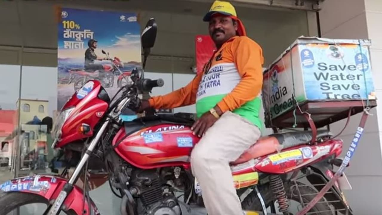 ಬಜಾಜ್ ಪ್ಲಾಟಿನ ಬೈಕ್ ಮೇಲೆ 2.87 ಲಕ್ಷ ಕಿ.ಮೀ ರೈಡ್ ದಾಖಲೆ ಬರೆದ ರೈತ!