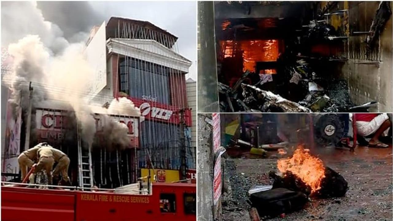 തിരുവനന്തപുരത്ത് വ്യാപാര സ്ഥാപനത്തില് വൻ തീ പിടിത്തം തിരുവനന്തപുരത്ത് വ്യാപാര സ്ഥാപനത്തില് വൻ തീ പിടിത്തം