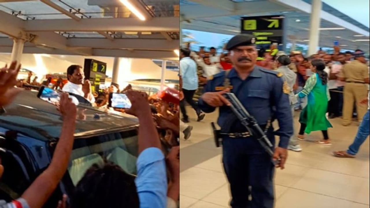 అమరావతికి వైఎస్ జగన్ : సీఎం నినాదాలతో మార్మోగిన ఎయిర్పోర్ట్ అమరావతికి వైఎస్ జగన్ : సీఎం నినాదాలతో మార్మోగిన ఎయిర్పోర్ట్