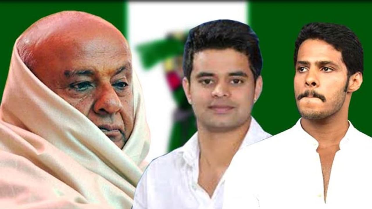Election results 2019: JDS's Deve Gowda trails, Nikhil on edge, Prajwal Revanna leads