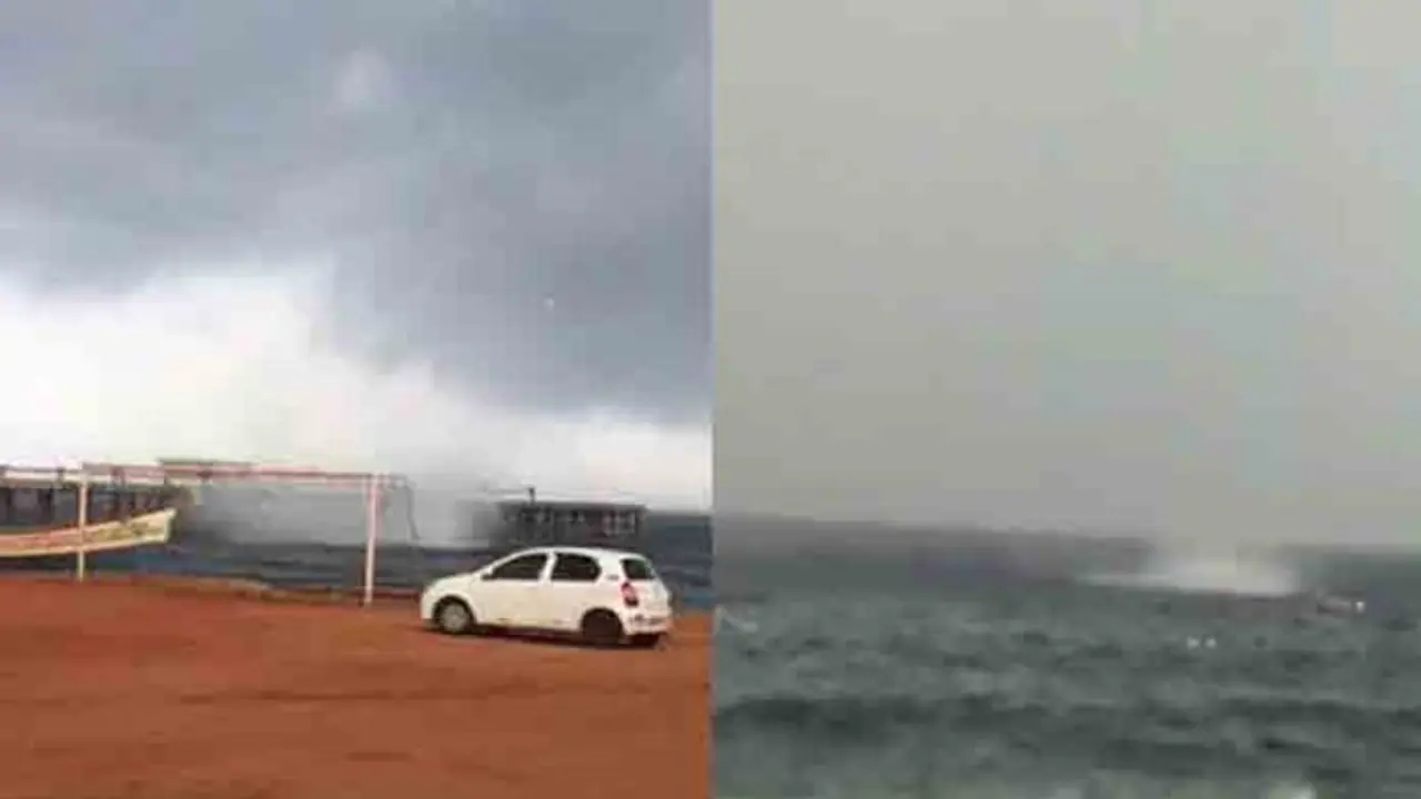 തിരുവനന്തപുരം വലിയതുറയിൽ കടലിൽ 'വാട്ടർസ്പൗട്ട്' പ്രതിഭാസം തിരുവനന്തപുരം വലിയതുറയിൽ കടലിൽ 'വാട്ടർസ്പൗട്ട്' പ്രതിഭാസം