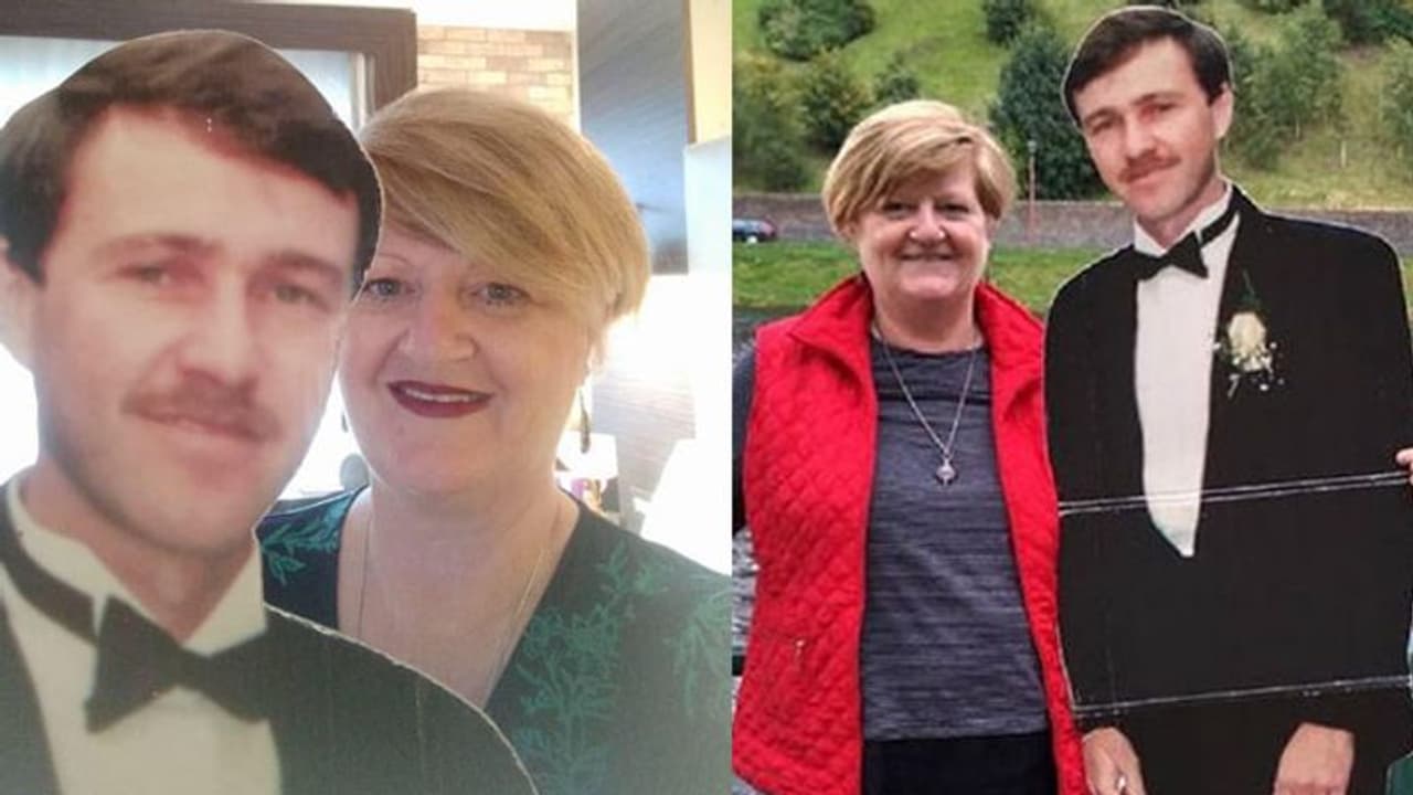 ഇതാണ് യഥാർത്ഥ സ്നേഹം; മരണശേഷം ഭർത്താവിന്റെ കട്ടൗട്ടുമായി ലോകം ചുറ്റി 58 കാരി