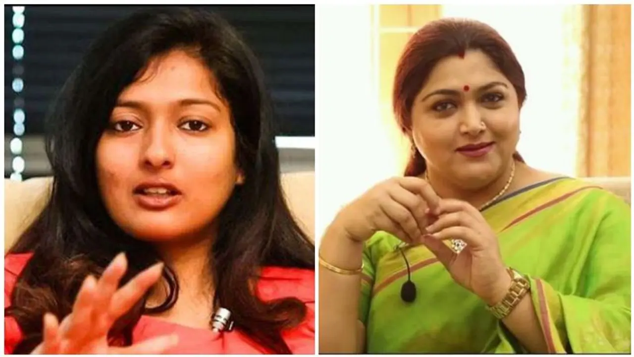 சும்மா இருக்க மாட்டேன்...! குஷ்பு போட்ட ட்விட்டால் சண்டைக்கு பாய்ந்த காயத்ரி ரகுராம்! சும்மா இருக்க மாட்டேன்...! குஷ்பு போட்ட ட்விட்டால் சண்டைக்கு பாய்ந்த காயத்ரி ரகுராம்!