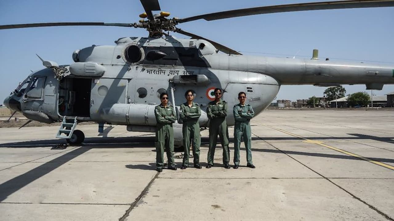 IAF’s all woman crew flies medium lift helicopter for first time IAF’s all woman crew flies medium lift helicopter for first time