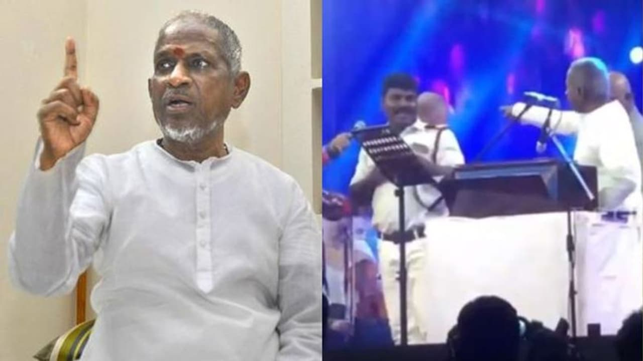 ദാഹിച്ച ആര്ട്ടിസ്റ്റുകള്ക്ക് വെള്ളം കൊടുത്തു; വേദിയില് 'കലിപ്പിച്ച്' ഇളയരാജ, കാലുപിടിച്ച് മാപ്പിരന്ന് ഉദ്യോഗസ്ഥന് ദാഹിച്ച ആര്ട്ടിസ്റ്റുകള്ക്ക് വെള്ളം കൊടുത്തു; വേദിയില് 'കലിപ്പിച്ച്' ഇളയരാജ, കാലുപിടിച്ച് മാപ്പിരന്ന് ഉദ്യോഗസ്ഥന്