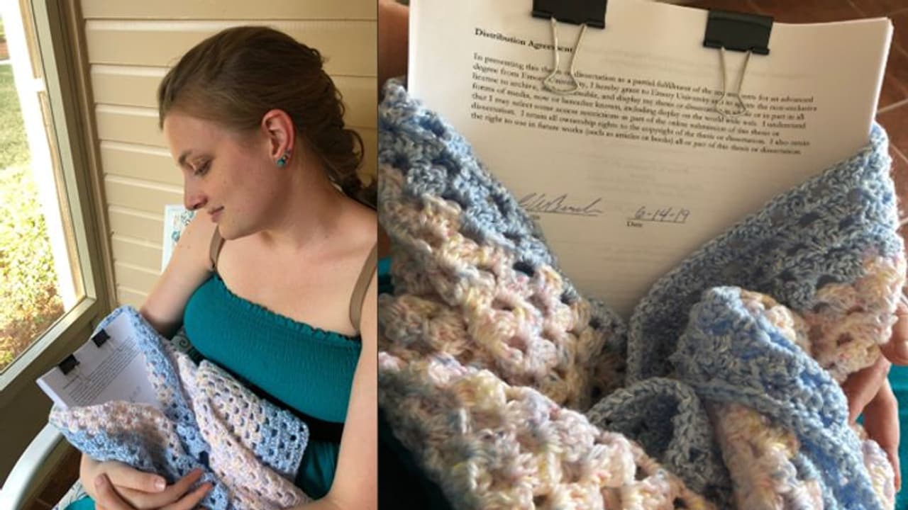 എഴുതിപ്പൂർത്തിയാക്കിയ ഗവേഷണപ്രബന്ധത്തിന് 'നൂലുകെട്ട്' നടത്തി വിദ്യാർത്ഥിനി എഴുതിപ്പൂർത്തിയാക്കിയ ഗവേഷണപ്രബന്ധത്തിന് 'നൂലുകെട്ട്' നടത്തി വിദ്യാർത്ഥിനി