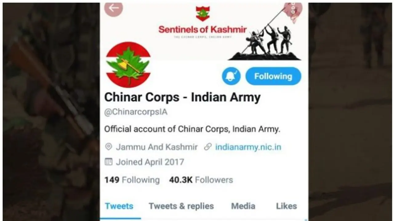 आर्मी की चिनार कॉर्प्स के इंस्टाग्राम और फेसबुक अकाउंट बहाल, 28 जनवरी काे बिना बताए कर दिए गए थे सस्पेंड आर्मी की चिनार कॉर्प्स के इंस्टाग्राम और फेसबुक अकाउंट बहाल, 28 जनवरी काे बिना बताए कर दिए गए थे सस्पेंड