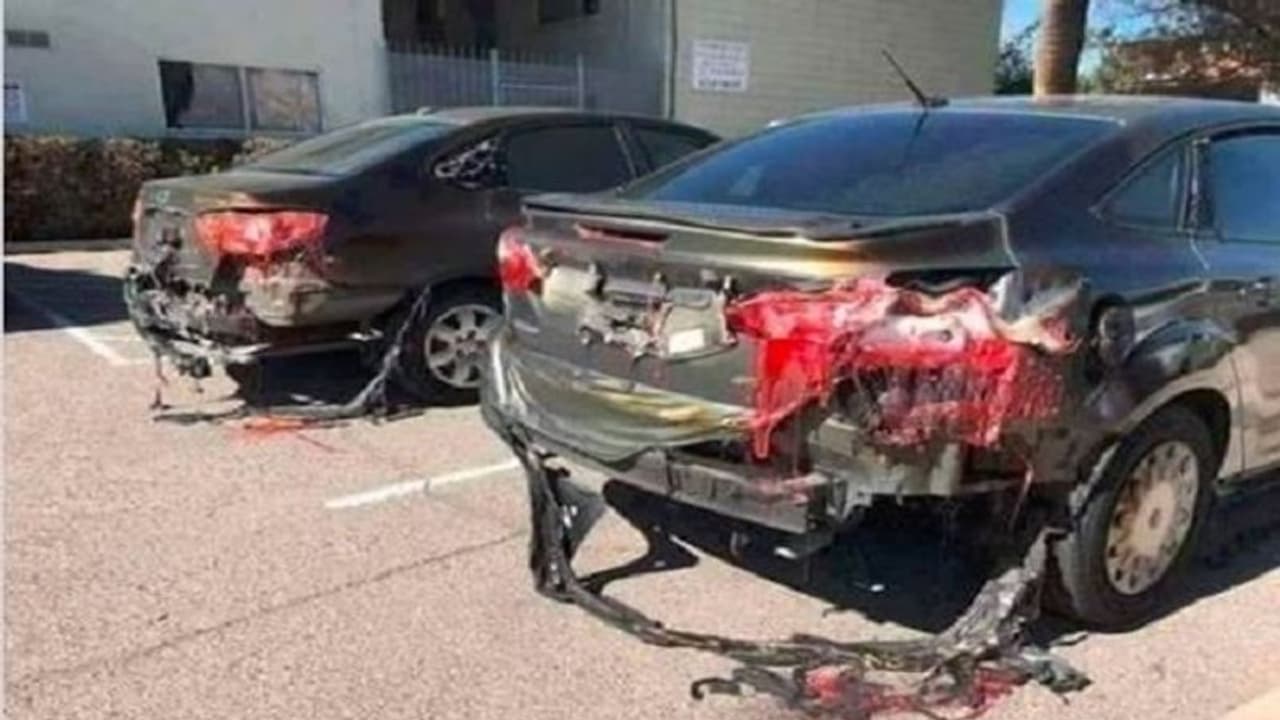 Fact Check : ಬಿಸಿಲಿನ ಶಾಖಕ್ಕೆ ಕರಗಿಹೋದ ಕಾರುಗಳು!