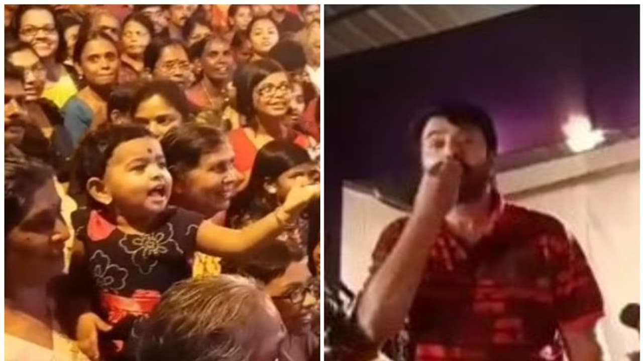 മമ്മൂക്ക ഇങ്ങുവന്നേയെന്ന് വിളിച്ച കുഞ്ഞ് ആരാധികയ്‍ക്ക് താരത്തിന്റെ ഫ്ലയിംഗ് കിസ്, വീഡിയോയുമായി രമേഷ് പിഷാരടി