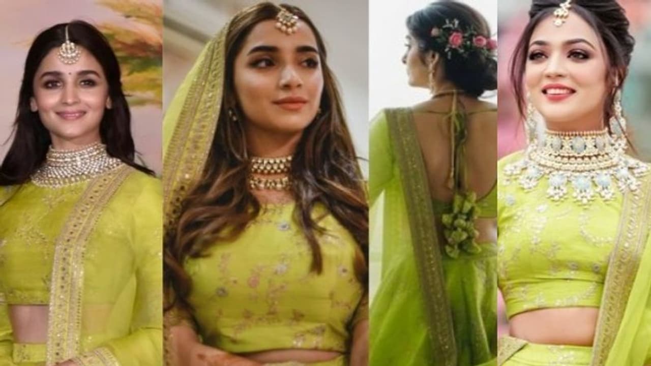 ആലിയ ഭട്ടിന്റെ പിറകെ മണവാട്ടിമാര്; ട്രെന്ഡിങ്ങായി പച്ച ലഹങ്ക ആലിയ ഭട്ടിന്റെ പിറകെ മണവാട്ടിമാര്; ട്രെന്ഡിങ്ങായി പച്ച ലഹങ്ക