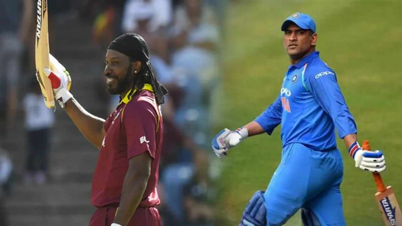 ICC World T20 2021: MS Dhoni meets Chris Gayle, Ravi Shastri faces Matthew Hayden, Phil Simmons (See pictures) ICC World T20 2021: MS Dhoni meets Chris Gayle, Ravi Shastri faces Matthew Hayden, Phil Simmons (See pictures)