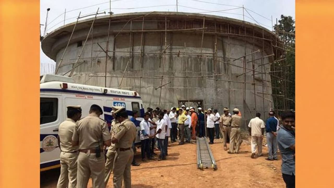 ബംഗളൂരുവിൽ നിർമ്മാണത്തിലിരുന്ന ജലസംഭരണി തകർന്ന് മൂന്ന് പേർ മരിച്ചു ബംഗളൂരുവിൽ നിർമ്മാണത്തിലിരുന്ന ജലസംഭരണി തകർന്ന് മൂന്ന് പേർ മരിച്ചു
