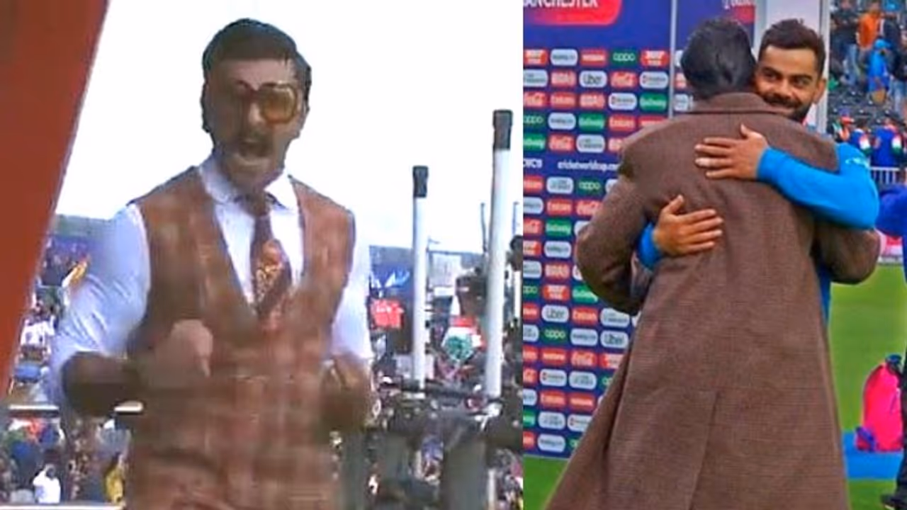 মাঠ জুড়ে রণবীরের 'পাগলামি'! হঠাৎই বিরাটকে জড়িয়ে ধরলেন অনুষ্কার প্রাক্তন প্রেমিক মাঠ জুড়ে রণবীরের 'পাগলামি'! হঠাৎই বিরাটকে জড়িয়ে ধরলেন অনুষ্কার প্রাক্তন প্রেমিক