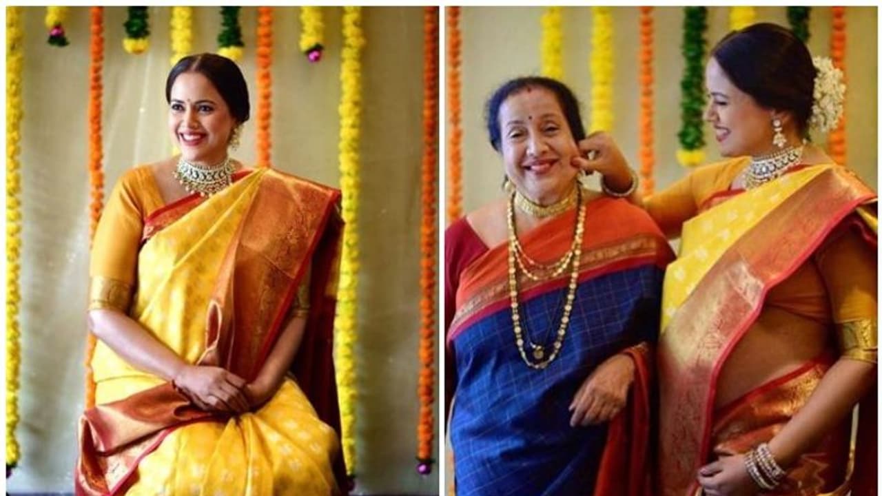 മഞ്ഞ കാഞ്ചീപുരം പട്ടുസാരിയില് തിളങ്ങി സമീറയുടെ ബേബി ഷവര്; ചിത്രങ്ങള് മഞ്ഞ കാഞ്ചീപുരം പട്ടുസാരിയില് തിളങ്ങി സമീറയുടെ ബേബി ഷവര്; ചിത്രങ്ങള്