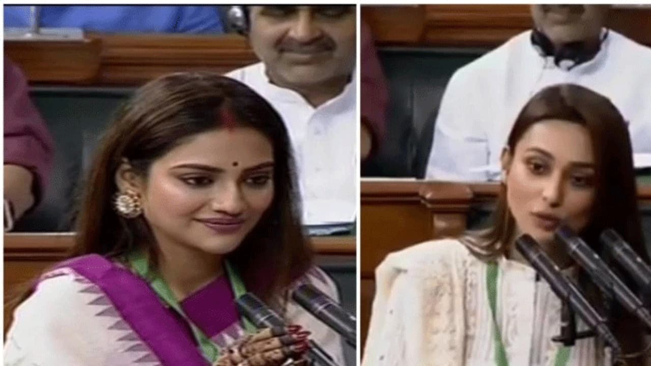 ಎಂಪಿಯಾಗಿ ಪ್ರಮಾಣ ತೆಗೆದುಕೊಂಡ ನುಸ್ರತ್ ಮಿಮಿ..ಟ್ರೋಲ್ ಗೆ ಅವಕಾಶವೇ ಇಲ್ಲ! ಎಂಪಿಯಾಗಿ ಪ್ರಮಾಣ ತೆಗೆದುಕೊಂಡ ನುಸ್ರತ್ ಮಿಮಿ..ಟ್ರೋಲ್ ಗೆ ಅವಕಾಶವೇ ಇಲ್ಲ!