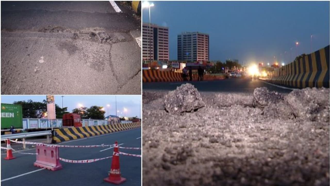 വല്ലാർപാടം മേൽപ്പാലത്തിന്റെ അപ്രോച്ച് റോഡിലെ വിള്ളൽ; ജില്ലാ കലക്ടർ പരിശോധന നടത്തി വല്ലാർപാടം മേൽപ്പാലത്തിന്റെ അപ്രോച്ച് റോഡിലെ വിള്ളൽ; ജില്ലാ കലക്ടർ പരിശോധന നടത്തി