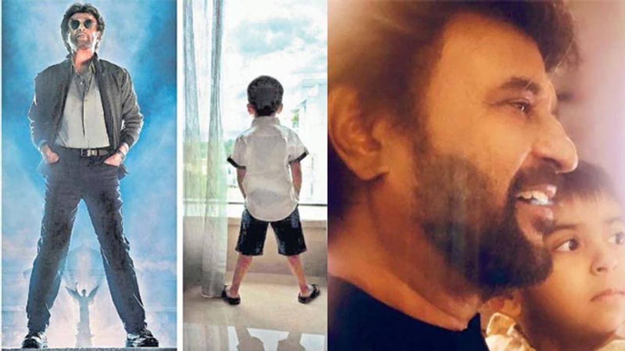 రజనికాంత్ స్టైల్ ని ఇమిటేట్ చేస్తోన్న మనవడు! రజనికాంత్ స్టైల్ ని ఇమిటేట్ చేస్తోన్న మనవడు!