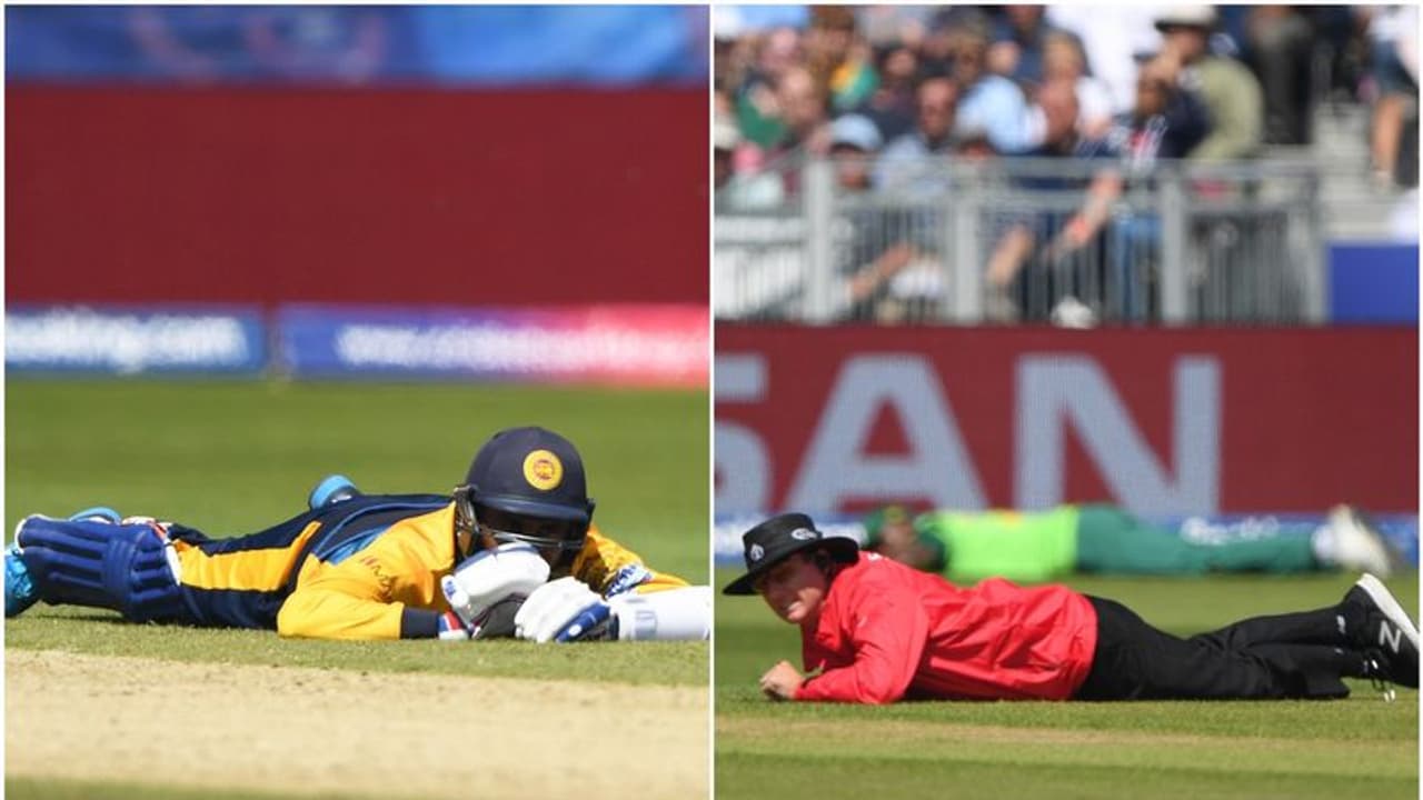 കളിക്കിടെ മൂളിപ്പറന്ന് തേനീച്ചക്കൂട്ടം; നിലത്ത് കിടന്ന് താരങ്ങളും അമ്പയര്മാരും കളിക്കിടെ മൂളിപ്പറന്ന് തേനീച്ചക്കൂട്ടം; നിലത്ത് കിടന്ന് താരങ്ങളും അമ്പയര്മാരും