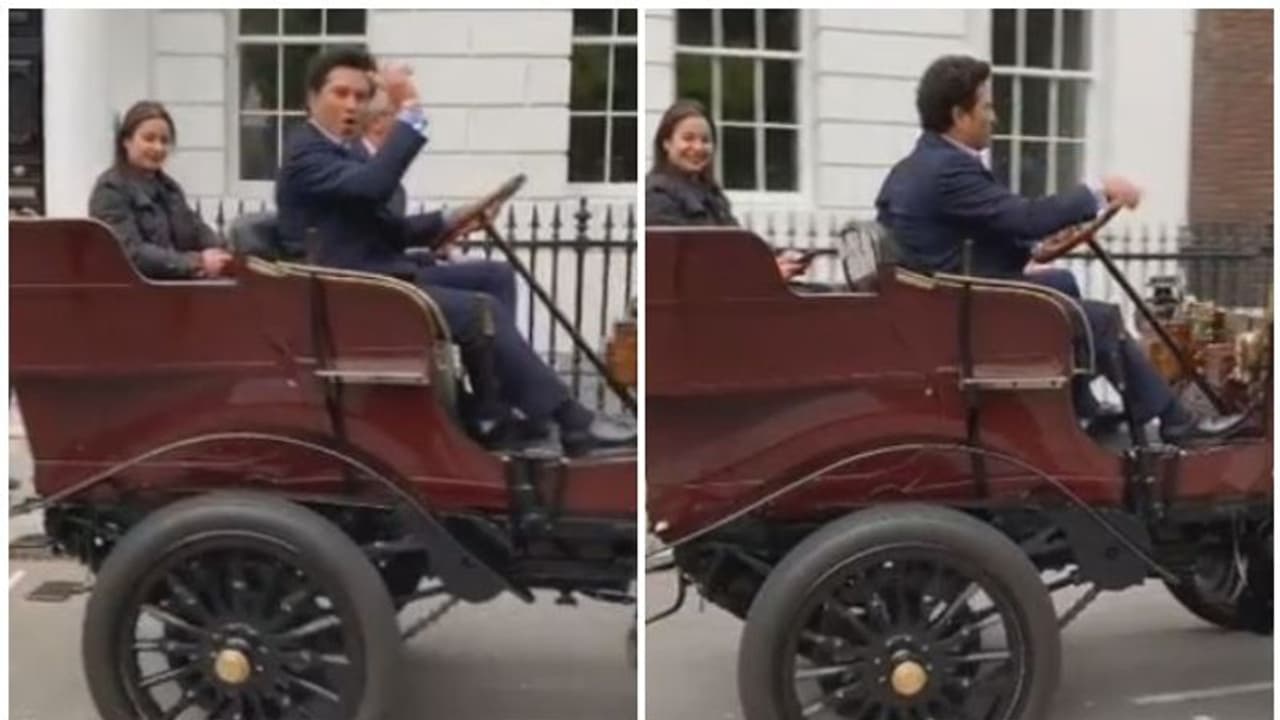 119 വര്ഷം പഴക്കമുള്ള കാറോടിച്ച് സച്ചിന്; വീഡിയോ വൈറല് 119 വര്ഷം പഴക്കമുള്ള കാറോടിച്ച് സച്ചിന്; വീഡിയോ വൈറല്