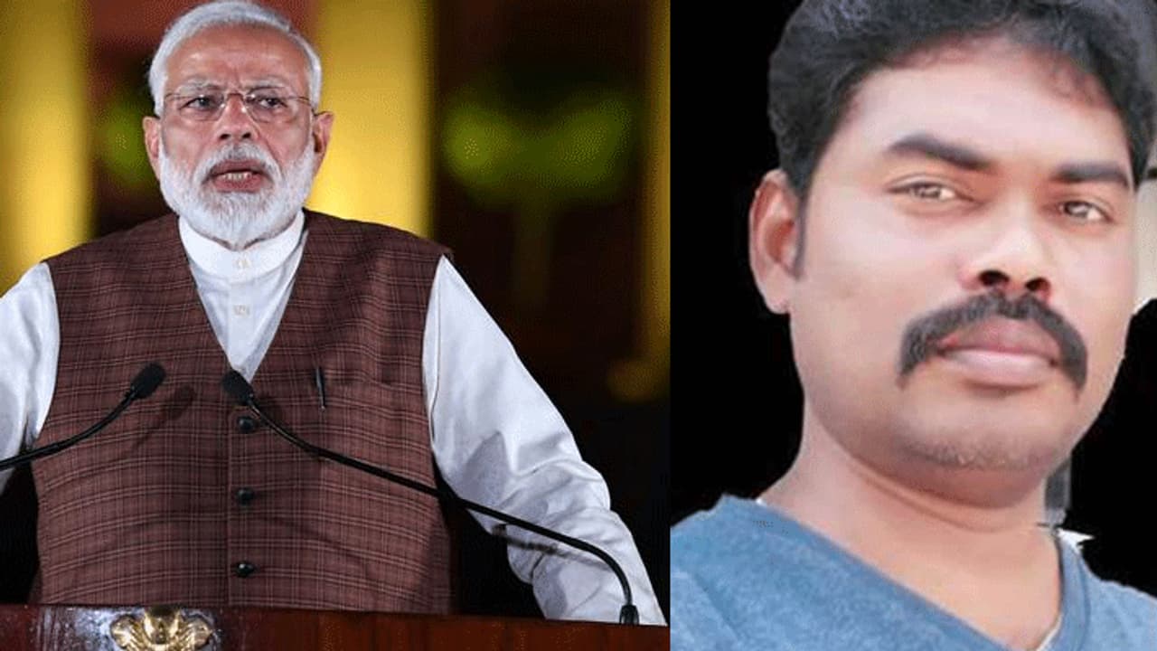 மோடியின் கையை வெட்டுவேன் என தெனாவட்டு பேச்சு... சீமான் கட்சி நிர்வாகியை அலேக்கா தூக்கிய போலீஸ்..! மோடியின் கையை வெட்டுவேன் என தெனாவட்டு பேச்சு... சீமான் கட்சி நிர்வாகியை அலேக்கா தூக்கிய போலீஸ்..!