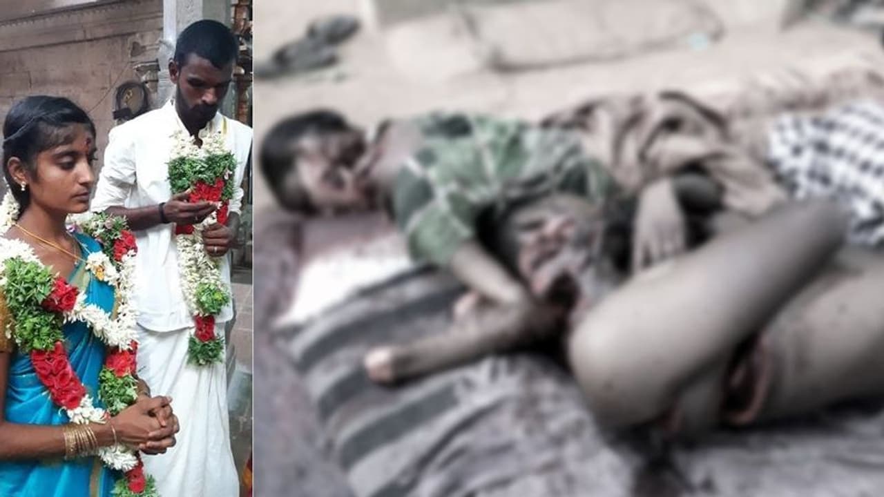 தூங்கிக்கொண்டிருந்த புதுமண ஜோடியை துடிக்க துடிக்க கொன்ற மர்ம கும்பல்... ஜாதி வெறியில் ஆணவக் கொலை!! தூங்கிக்கொண்டிருந்த புதுமண ஜோடியை துடிக்க துடிக்க கொன்ற மர்ம கும்பல்... ஜாதி வெறியில் ஆணவக் கொலை!!