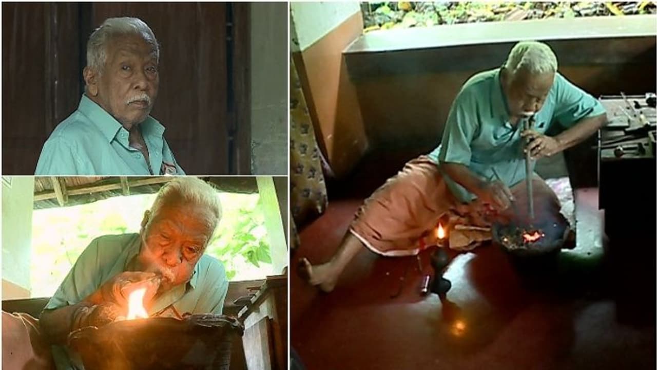 വീട്ടുവാടക, കൊച്ചു മക്കളുടെ പഠനം; 101 വയസിലും സ്വർണപ്പണിയെടുത്ത് കുടുംബം പോറ്റി രാഘവൻ വീട്ടുവാടക, കൊച്ചു മക്കളുടെ പഠനം; 101 വയസിലും സ്വർണപ്പണിയെടുത്ത് കുടുംബം പോറ്റി രാഘവൻ