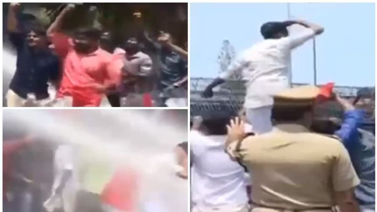 എസ്എഫ്ഐക്കെതിരെ എഐഎസ്എഫും: സെക്രട്ടേറിയറ്റ് മാര്ച്ചിൽ സംഘര്ഷം എസ്എഫ്ഐക്കെതിരെ എഐഎസ്എഫും: സെക്രട്ടേറിയറ്റ് മാര്ച്ചിൽ സംഘര്ഷം